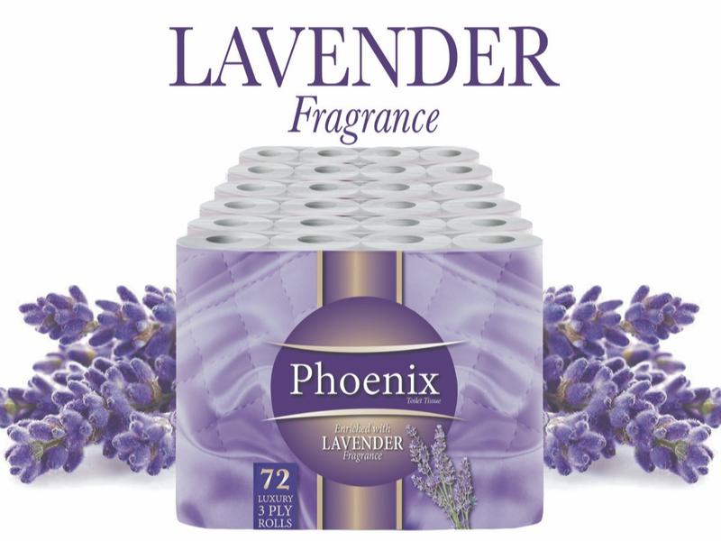 72 Toilet Rolls Lavender Fragranced 3 Ply 5