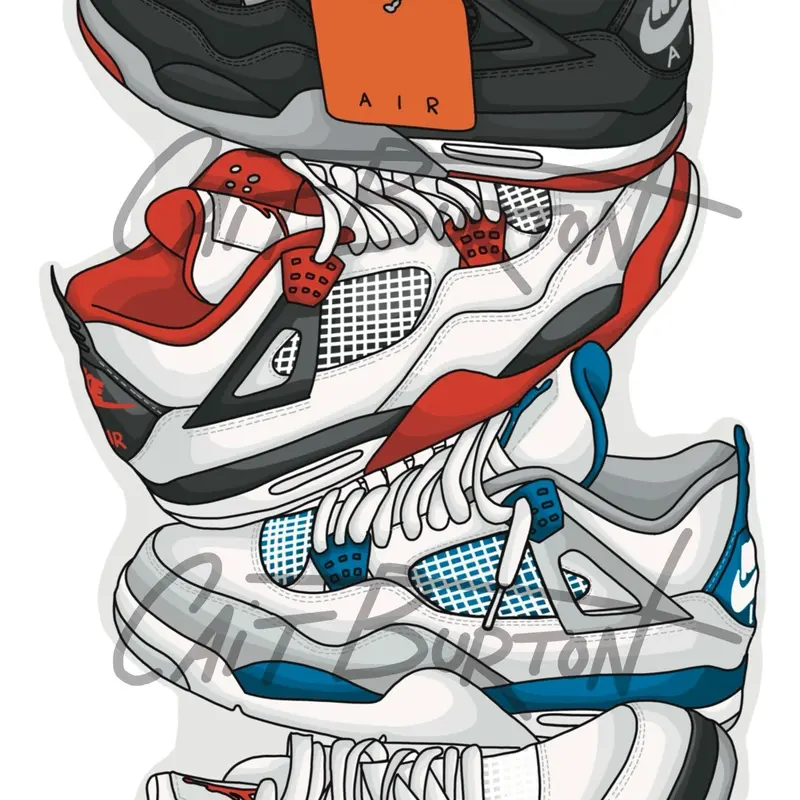 Sneaker Poster wall art - print for room Decor Hand 1