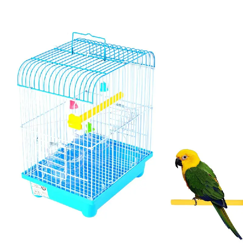 Small Bird Cages 22cm x 27cm x 16cm for Canaries, Budgies, Finches, Metal, Accessories 2