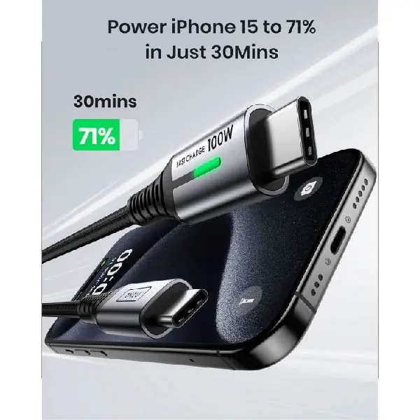 USB C to USB C Charger Cable, [2m] 100W PD3.0 Type C Cable Fast Charging, Phone Charger USB-C Data Lead for MacBook Pro iPad Air iPhone 15 Samsung S23 S22 S21 Ultra Pixel 7 6 Switch PS5 etc. 2