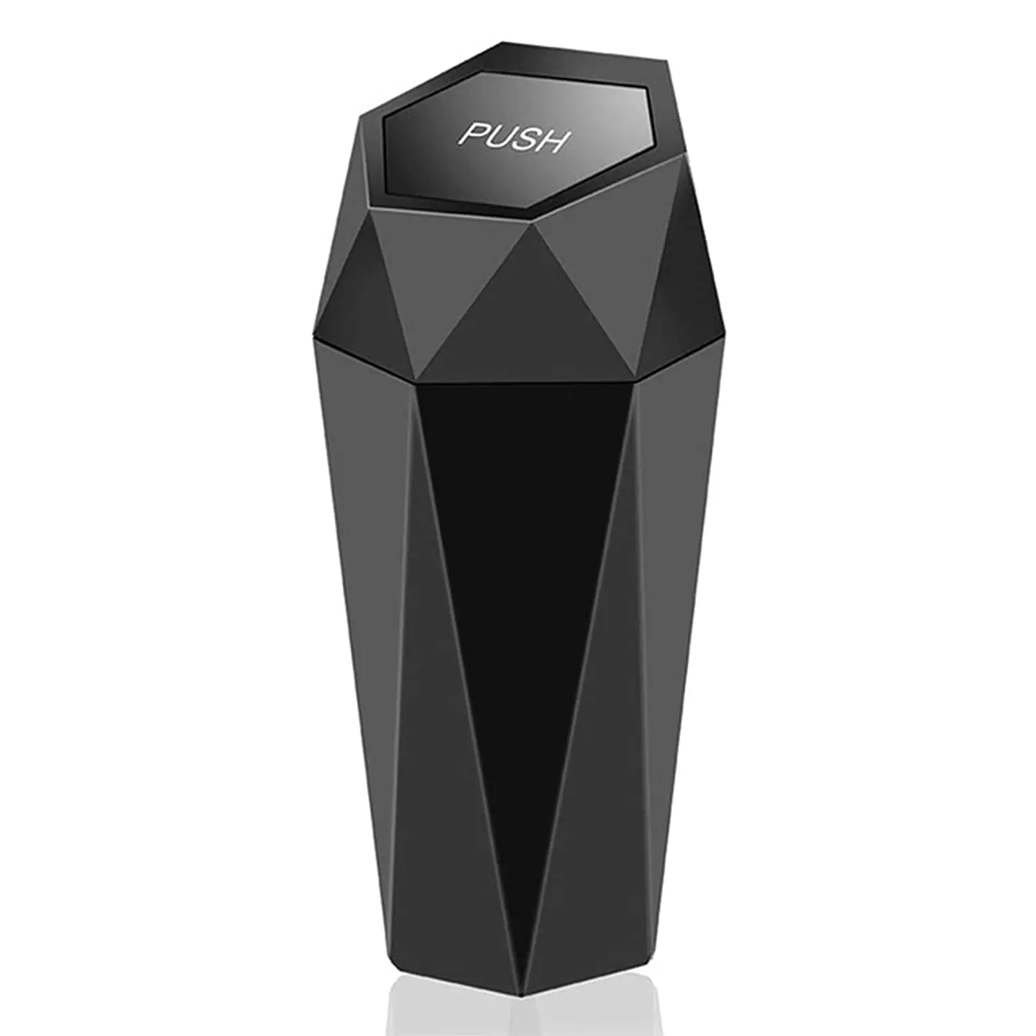 Car Bin with Lid, Diamond Design Mini Car Bin, Portable Trash Can Home and Office, Leak Proof Car Trash Can, Stylish Car Accessories for a Clean Ride
