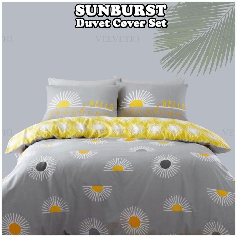 Summer Duvet Cover Set Reversible Quilt Covers Bedding Single Double King Size 4