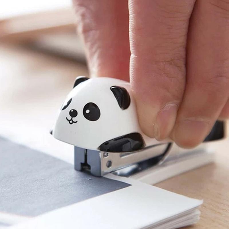 Product Introduction of E&I    1 Set of Panda - Shaped Mini Stapler Along with Staples, a Must - have for Home, Office and School Supplies 3