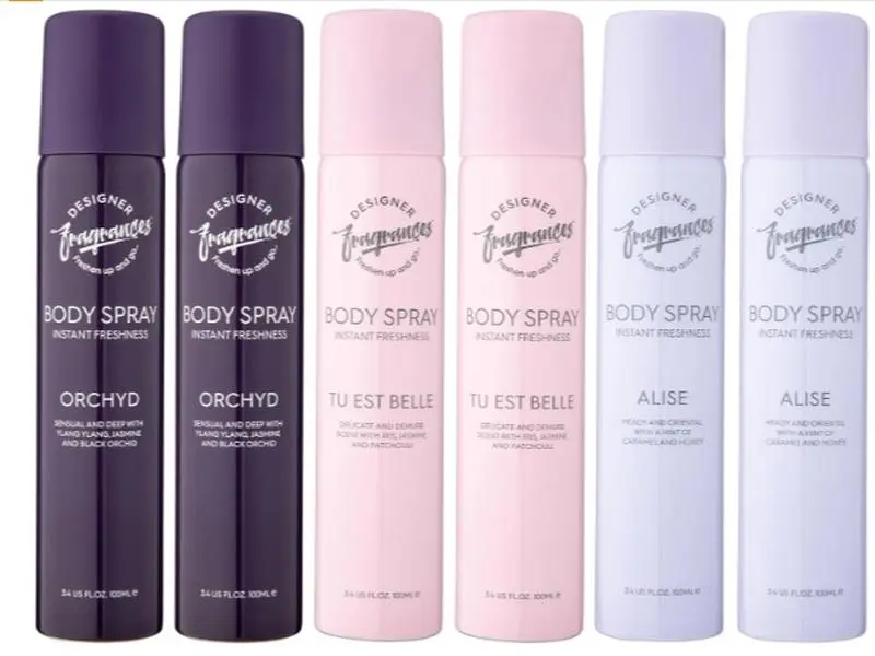 6 Pack Assorted Aromas Bundle - Women's Body Spray Deodorant Cans - Long Lasting Smell - 100ml - Cosmetic, Comfort