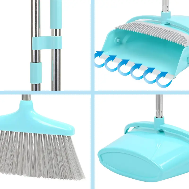 Strong Metal Handle Dustpan and Brush Set for Home Cleaning 5