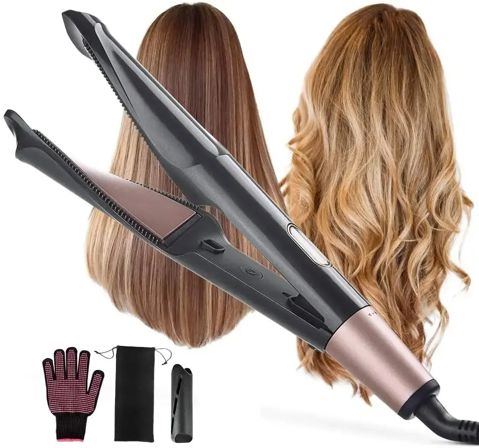 Hair Straightener And Curling Iron 2 in1 Ceramic Hair Curler