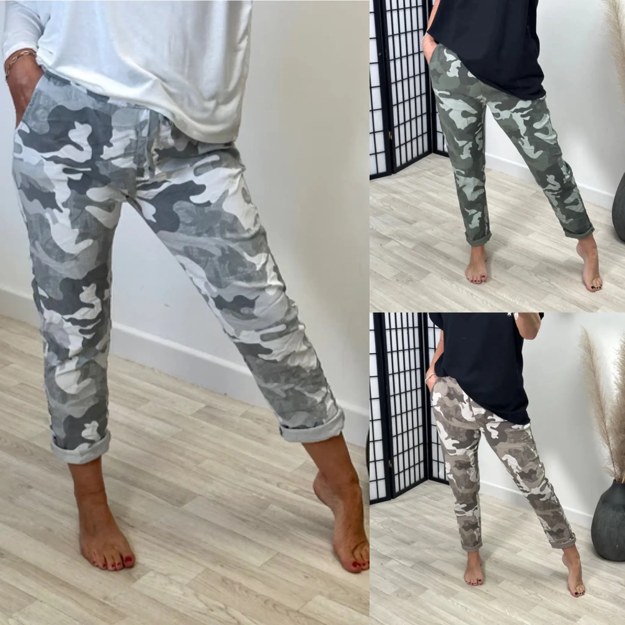 Camouflage Magic Trousers Pants 8-22 stretch woman