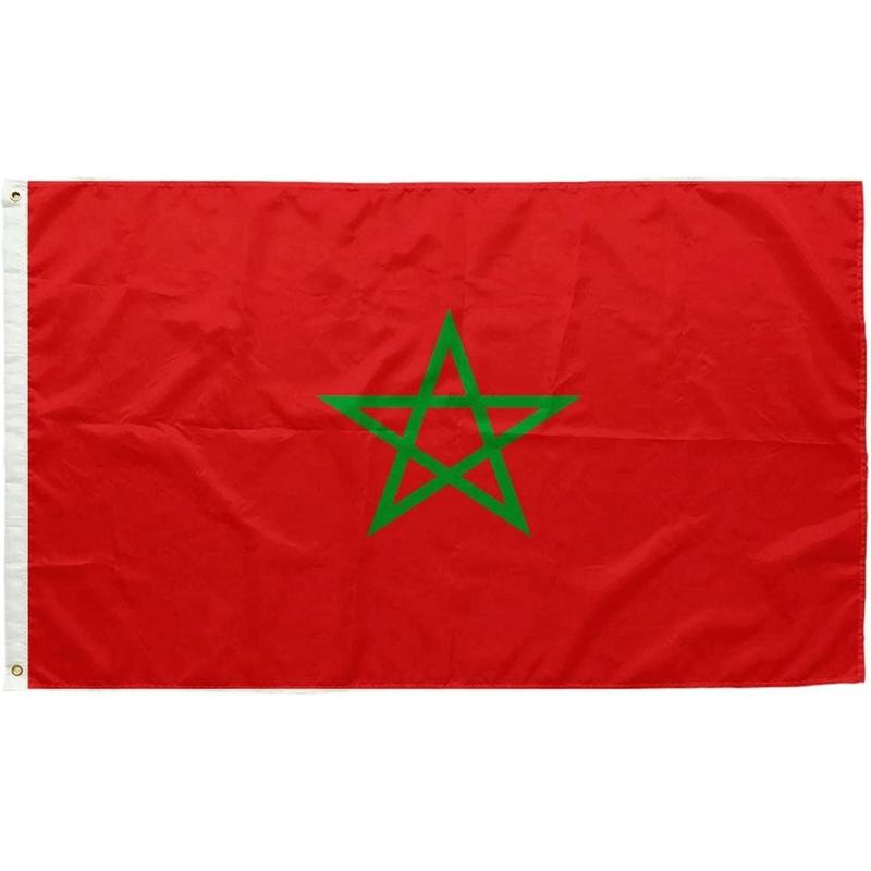 Morocco National Flags Events Pub BBQ Decorations for Rugby Cricket Football Sports 2023 World Cup Banner 5 X 3ft 1