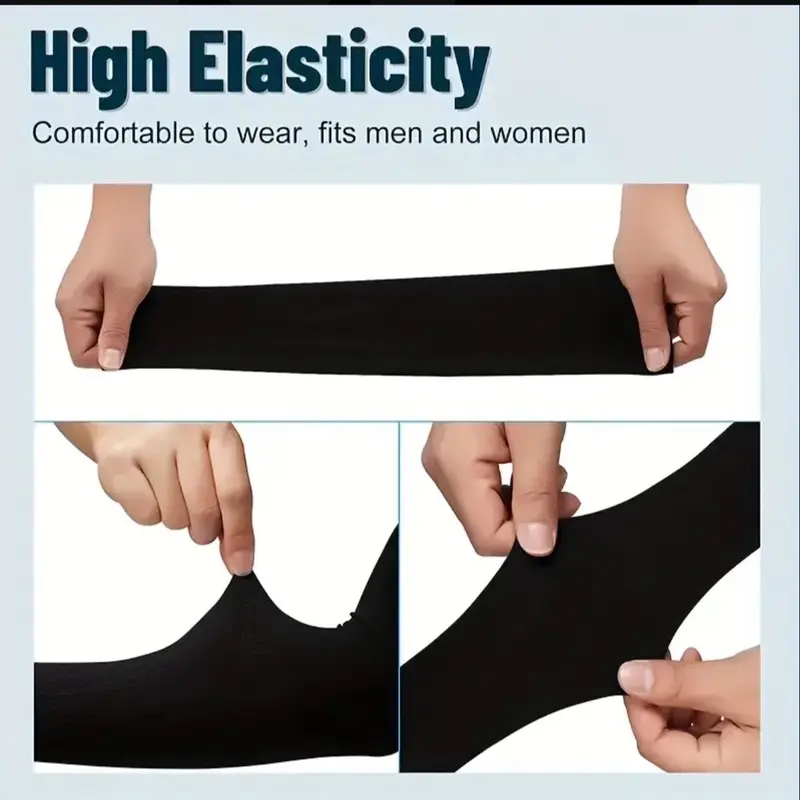 1 Pair Elastic Ice Sleeves, Women's Summer Arm Guard, Summer Outdoor UV Protection Thin Ice Sleeves Unisex Summer Cycling Arm Sleeves, UV Protection Light Ice Silk Arm Sleeve, Outdoor Sports Driving Cycling Use 2