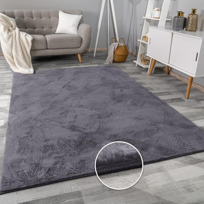 Non Slip Washable Fluffy Rabbit Fur Shaggy Rugs - Soft and Cozy rugs  for living rugs of tiktok large  dining room rug 1