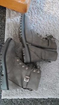 Product Review of Ladies Army Boots Women Combat Military Ankle Lace Up Zip Biker Riding Boots from R**s 1