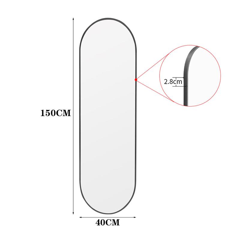 Lifeideas Modern Oval Metal Full Length Mirror Full Boby Wall Mirror Home Decoration Wall Decor 7