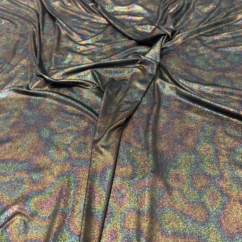 FS1135 Hologram Rainbow Foil Spandex Fabric 1