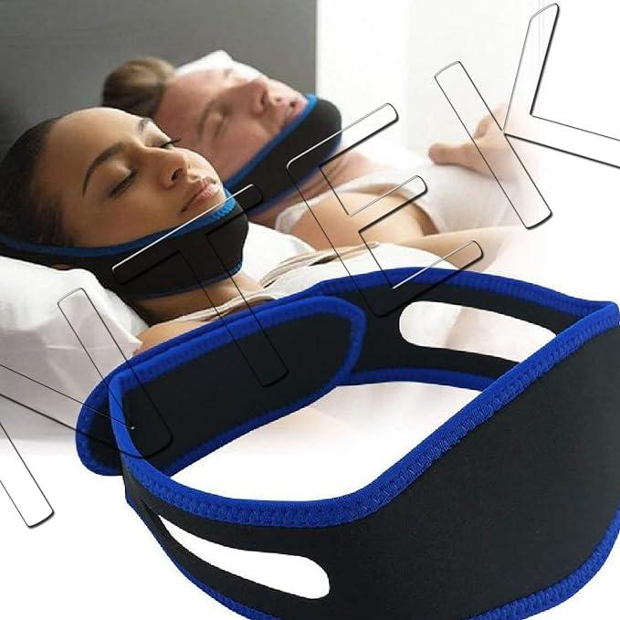 NTEK Anti Snoring Chin Strap, Anti Snore Chin Strap Comfortable Snoring Aids, Natural Snoring Solution Chin Strap for Mouth Breathers, Anti Sleep Aid Reducing Aids Sooner Man Women Skincare Unisex Gentle Adjustable 6