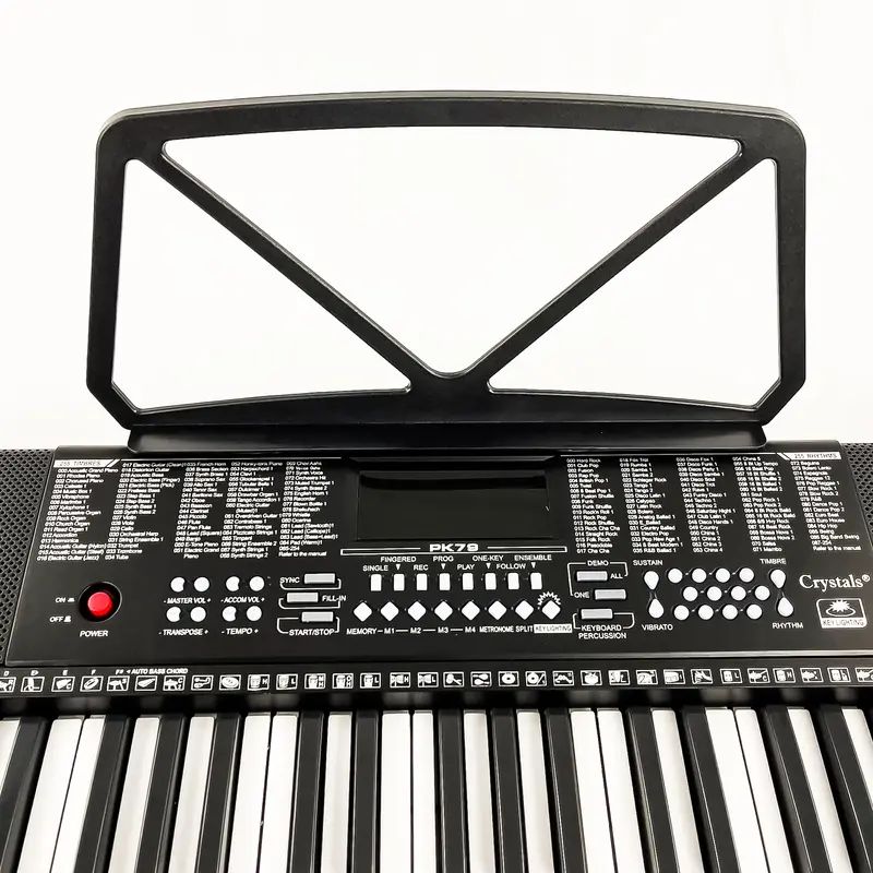 Crystals 61 Keys Electronic Lighted Keyboard Digital Music Instrument Piano & Microphone for Kids and Men - Ideal Xmas New Year Gift 1