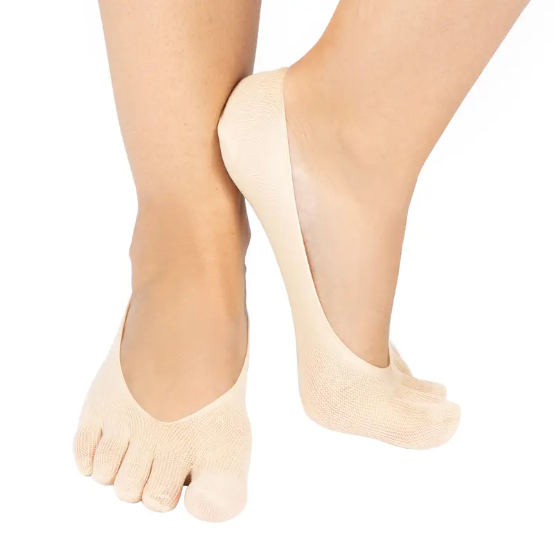 TOETOE Women's Plain Nylon Toe Foot Cover Socks for Blister Prevention and Comfort 2