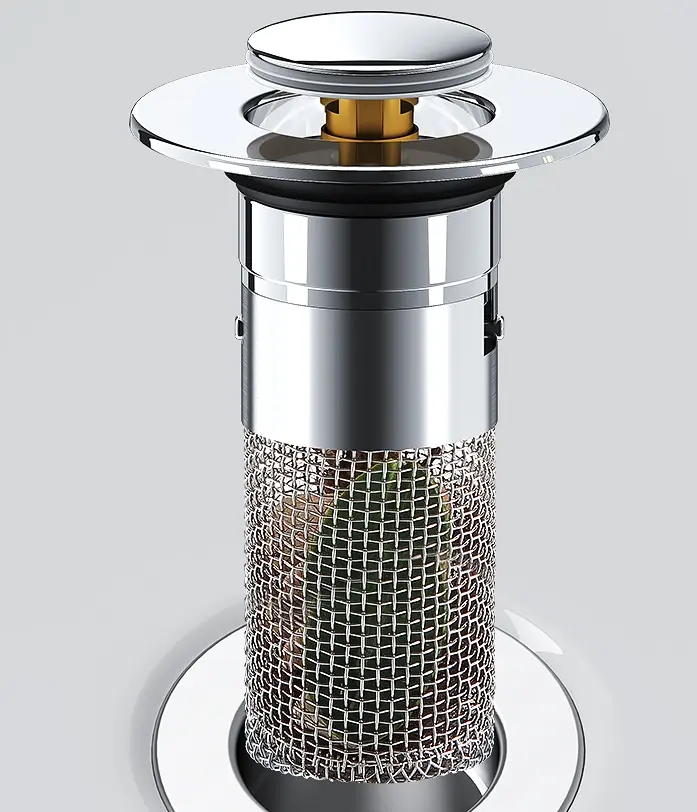 Stainless steel filter screen for washbasin, anti-clogging filter screen, floor drain, insect-proof, anti-clogging and odor-proof.