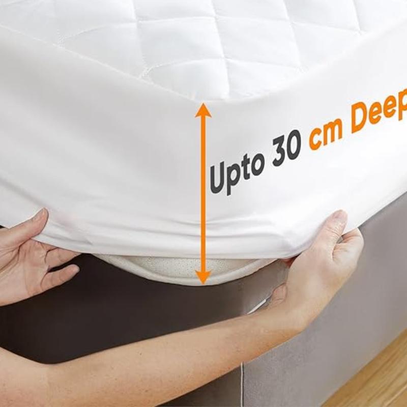 Elegant Extra Deep Quilted Mattress Protector - Hypoallergenic Bed Cover 9