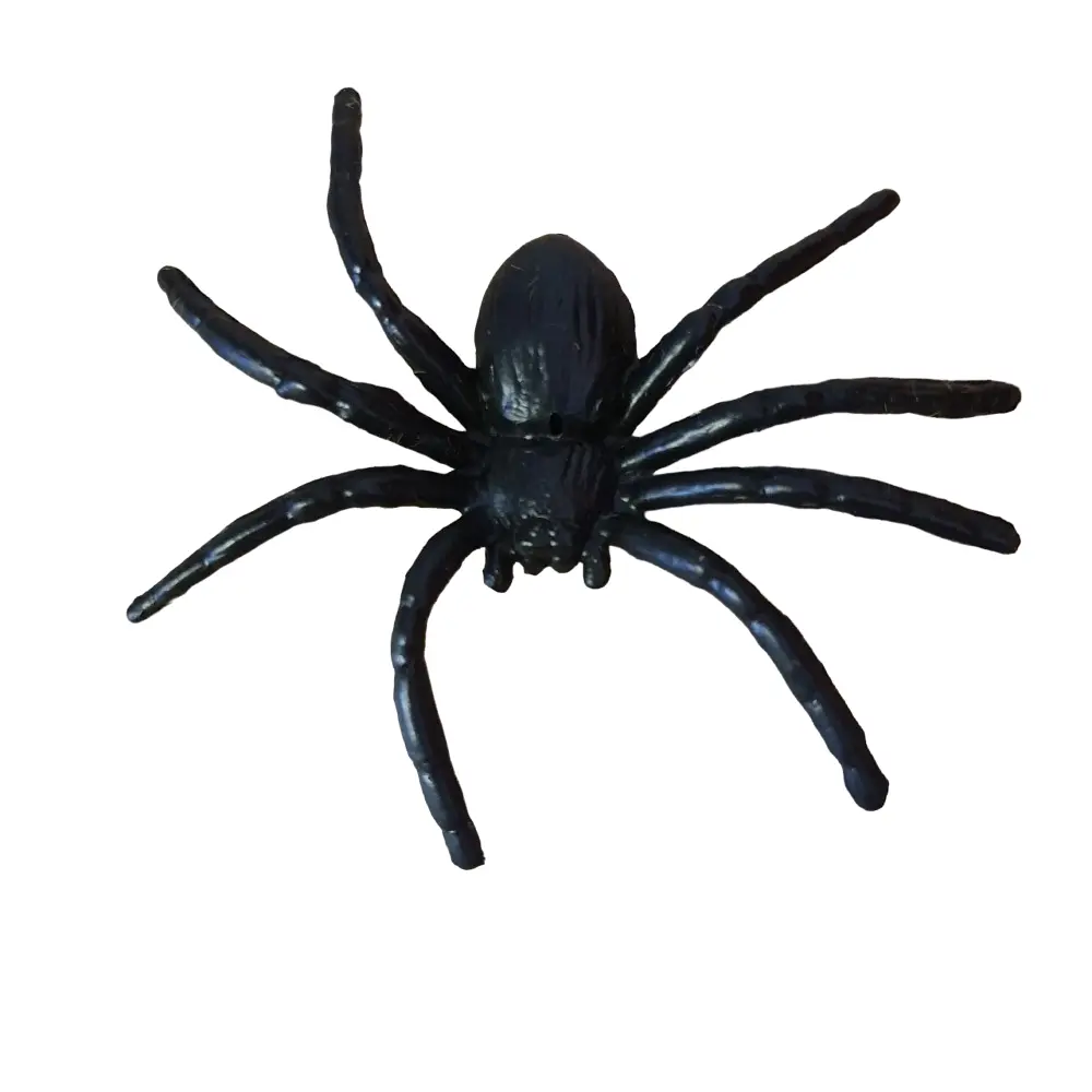 Fake Black Rubber Spider Practical Joke Funny Prank Halloween Prop