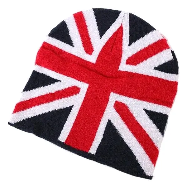 Unisex Adults/ Teens Union Jack Beanie Hat UK Flag