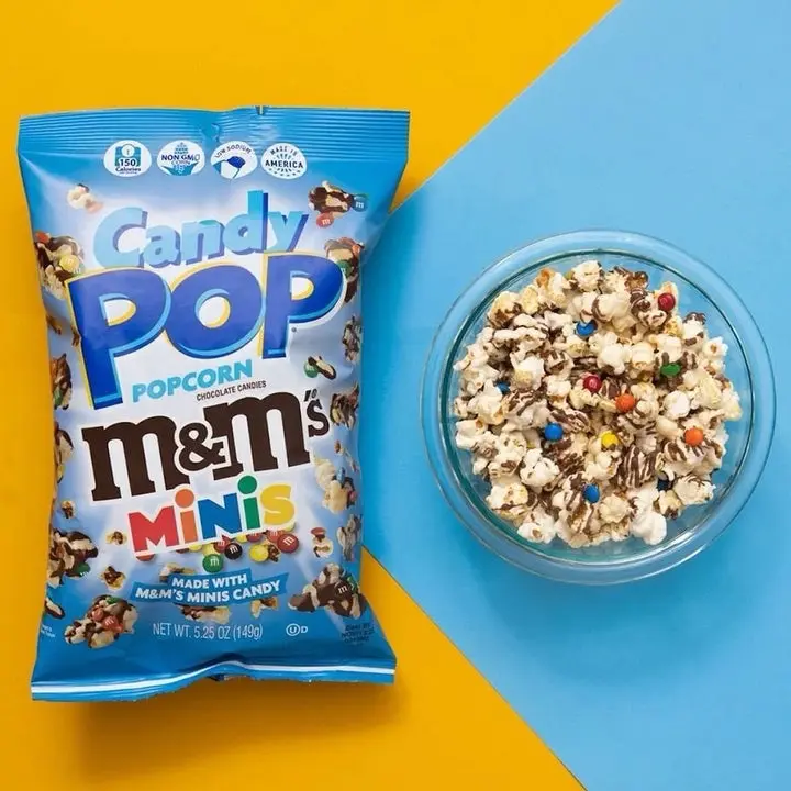 Candy Pop M&M Drizzled Popcorn 12x5.5oz Box 4