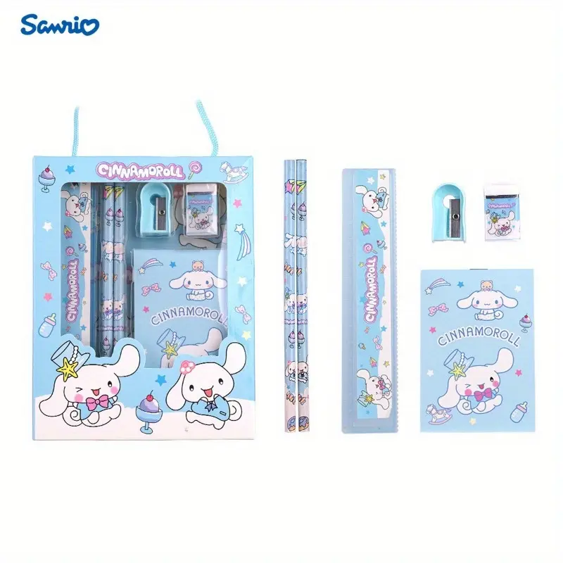 Sanrio Hello Kitty and Kuromi Stationery Set, PVC Desktop Organizer, School Supplies Gift Box, Birthday, Christmas, New Year Gifts, Office Supplies, Educational Materials, Student Prizes 1