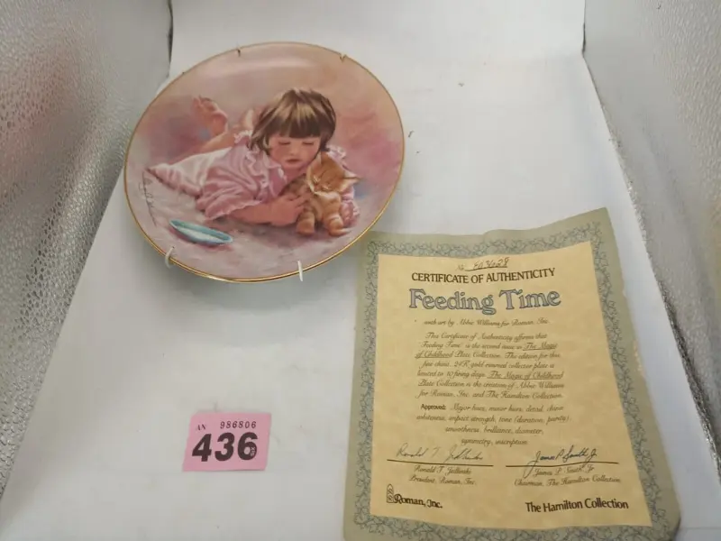 Hamilton Collection Plate Feeding Time Magic Childhood Decorative Plate With Coa 0