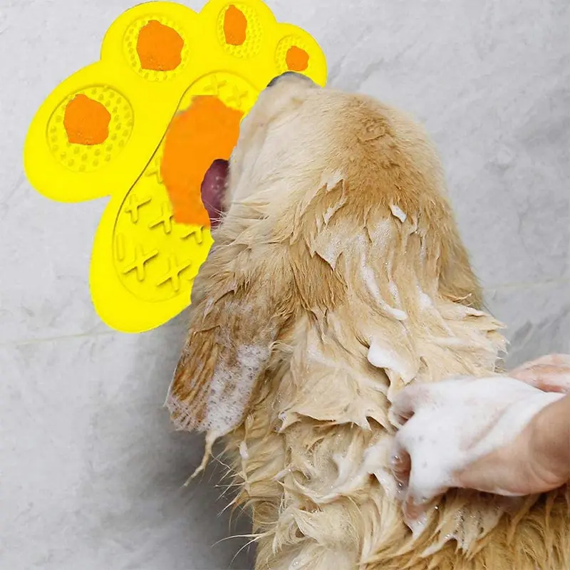 Non-Slip Silicone Dog Lick Pad Pet Food Feeder Bowl Puppy Cat Lick Mat Healthy 1