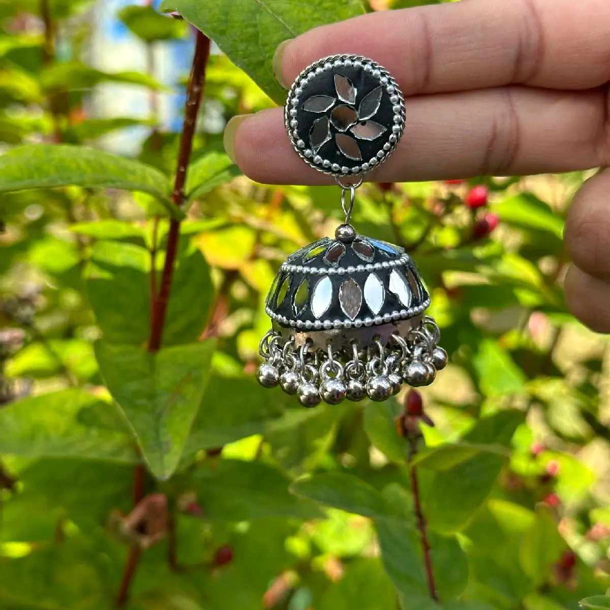 Oxidised Jumka Earrings( 55)
