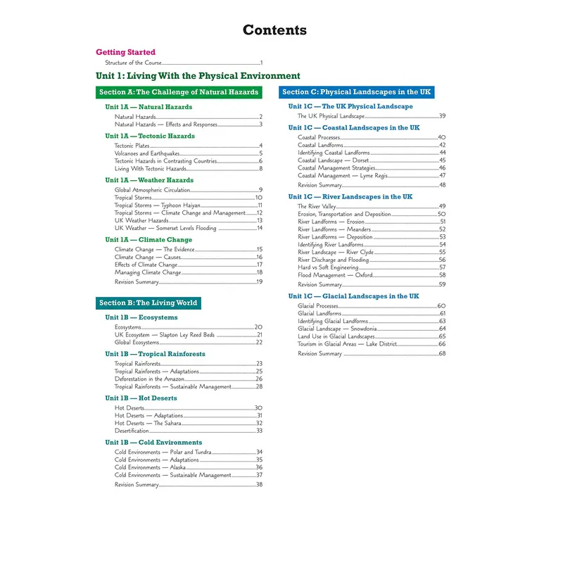 AQA GCSE 9-1 Geography Revision & Test Practise Bundle for KS4 textbooks kids workbooks 2