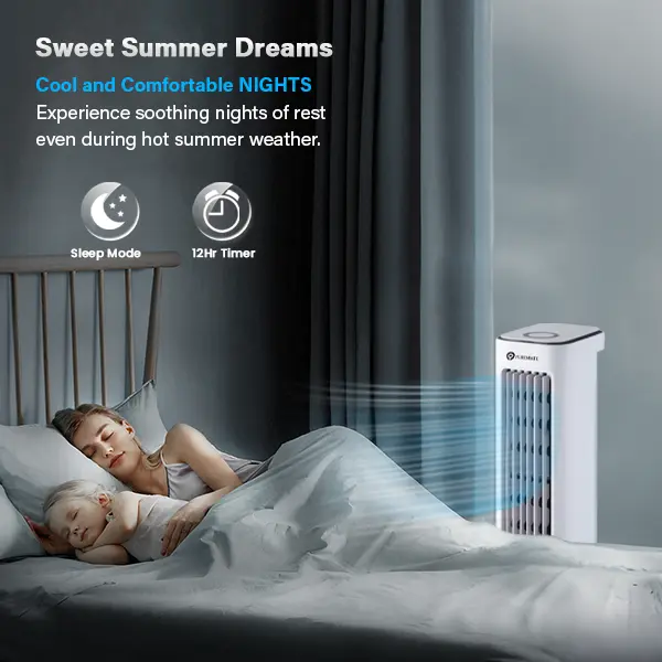 6 Litre Air Cooler PureMate Portable Evaporative Cooler with 3 Fan Speed Remote 7