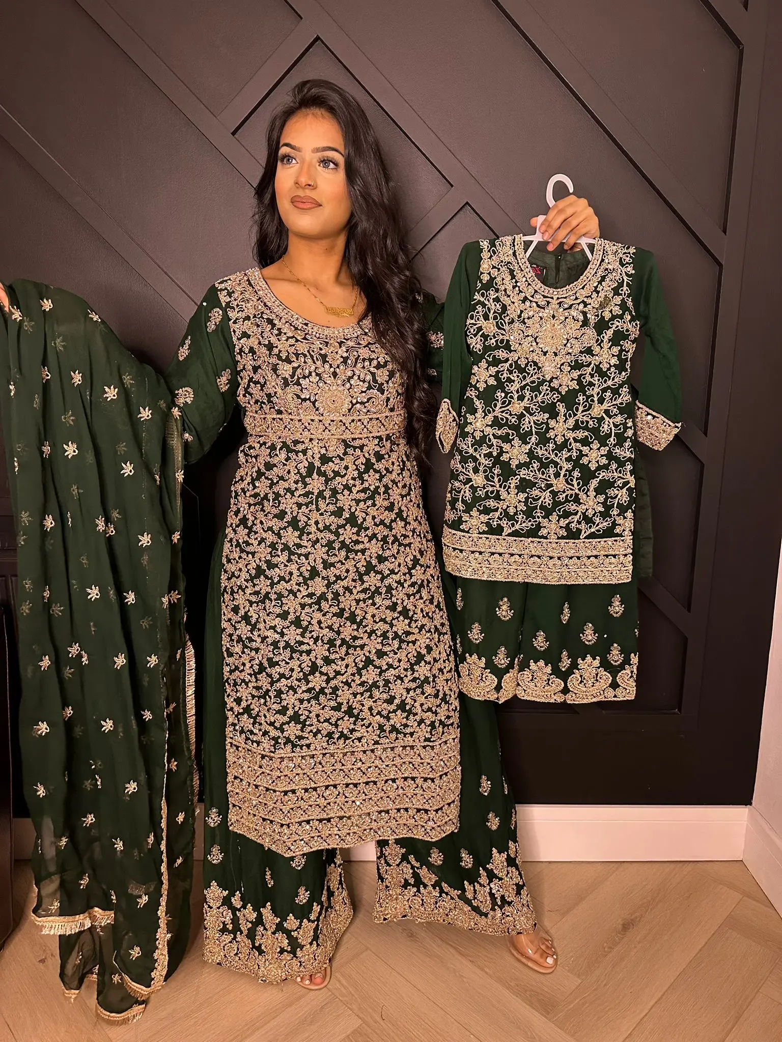 Layla M&D - Emerald  - Stitched Ready-to-Wear Pakistani/Indian Clothing