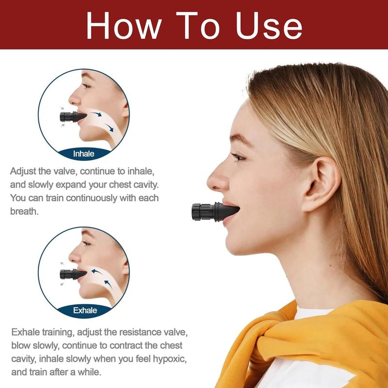 Lung Trainer - Portable Breathing Exerciser for Enhanced Lung Capacity, Adjustable Resistance Handheld Device for Respiratory Therapy, Ideal for Athletes & Fitness Enthusiasts. Easy to Clean. barbells original  lava 5