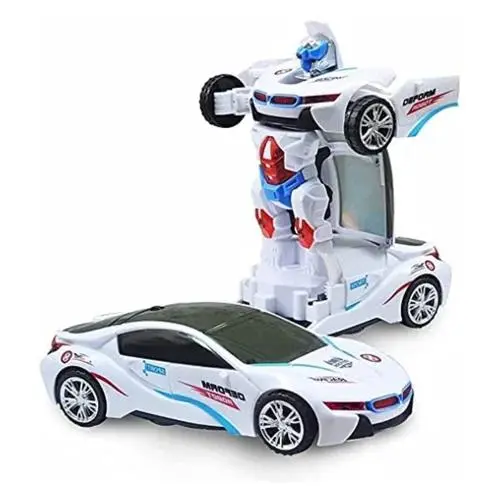 2-in-1 Robot Car 3D Lights Music Transformer Toy Car With lights & Music Battery Operated 1