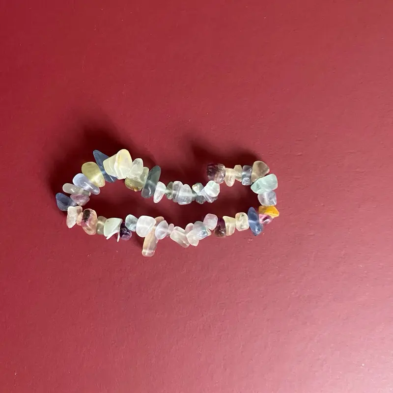Natural Fluorite Stone Crystal Bracelet 1