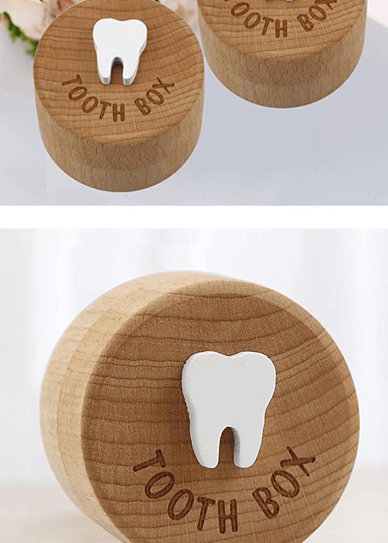 Product Introduction of 1PC Modern Minimalist Baby Teeth Box For Boys And Girls, Children's Teeth Collection Commemorative Box, Fetal Hair And Umbilical Cord Preservation Wooden Box Baby Shower Family Decorations Gifts 10
