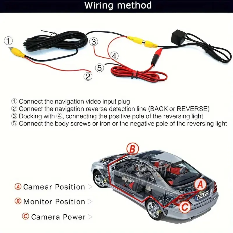 HD Night Vision Rear View Camera -Backup Camera with Easy Installation for Safe Reverse Parking and Crystal-Clear Video Quality 5