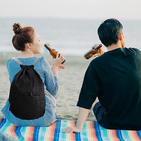 Drawstring Fitness Bag, Drawstring Backpack Waterproof Sports Bag and Neutral Pe Bag Are Suitable for School Sports, Swimming and Mountain Climbing and Multipurpose bag 6