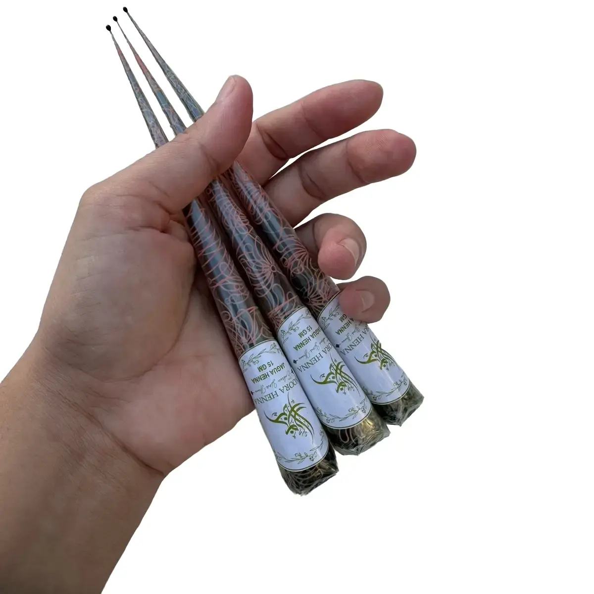 Jagua Gel Cones 15g Each (Set of 3) for Long Lasting Black Henna Stain - Body art, natural, jagua