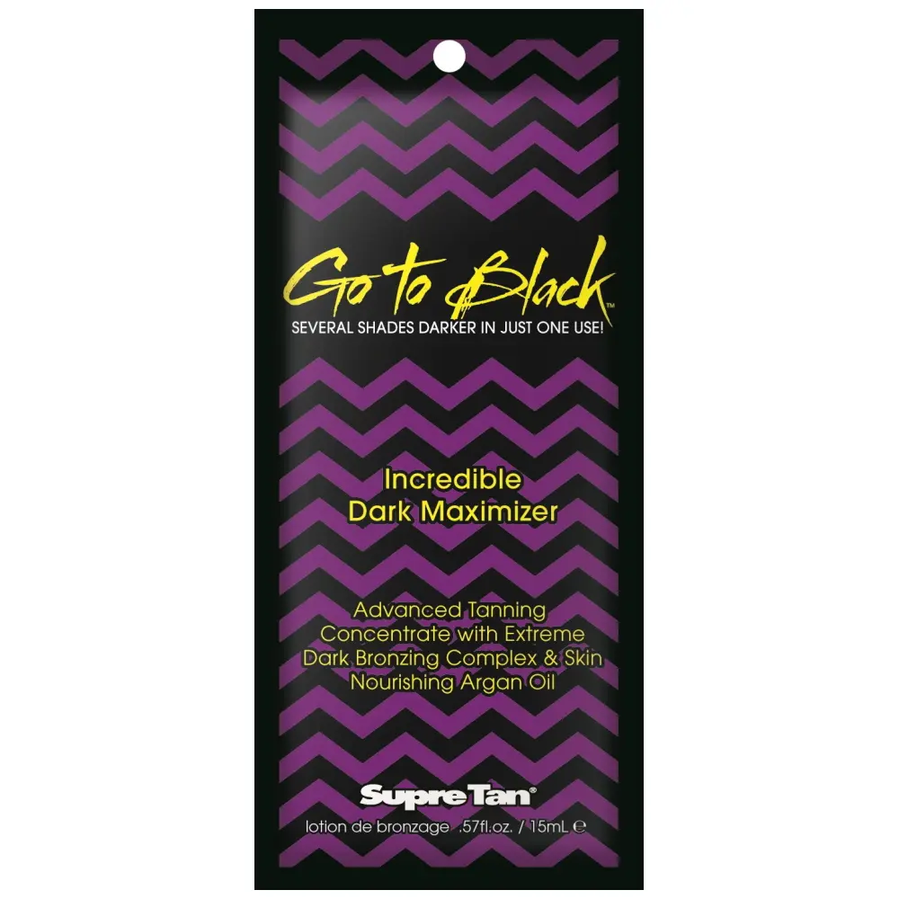 Supre Tan Go To Black Dark Maximizer Advanced Dark Tanning Maximiser SACHET