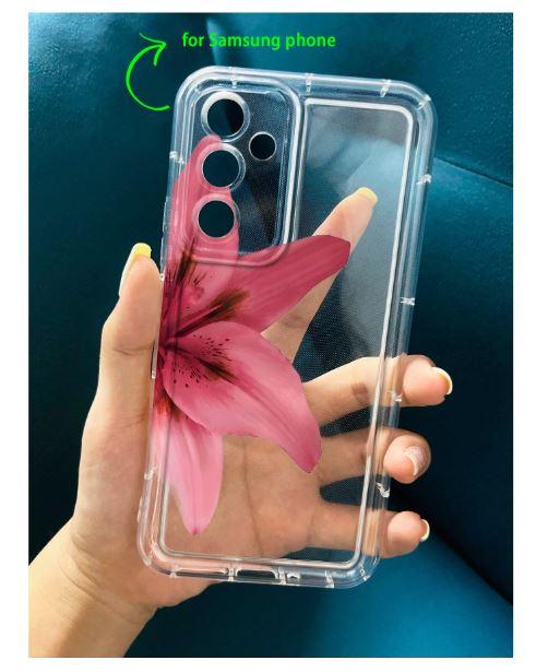 Realistic Lily Print Clear Case for Samsung - Protective Cover 3