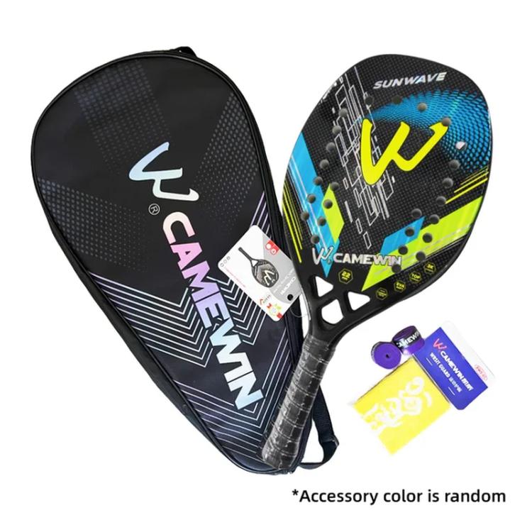 Beach Tennis Racket 3K  Full Carbon Fiber Rough Surface Outdoor Sports Ball Rack 1