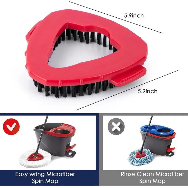 Adapted to O-Cedar RinseClean large triangular cleaning brush to replace mop head 4