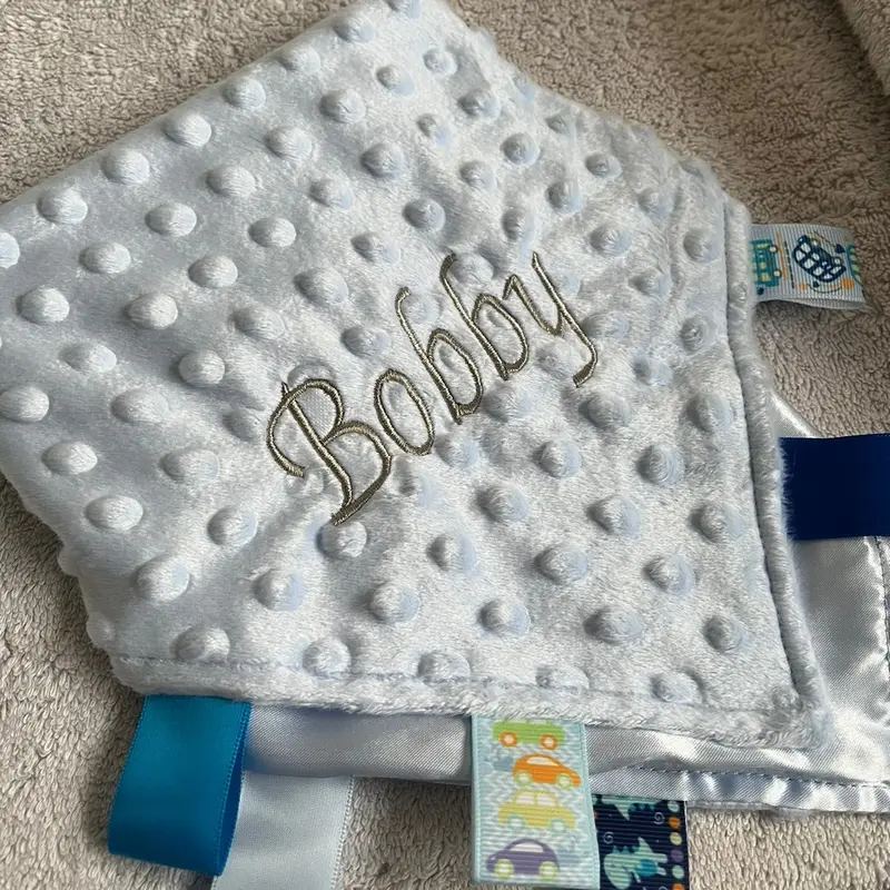 Personalised taggie blanket 5