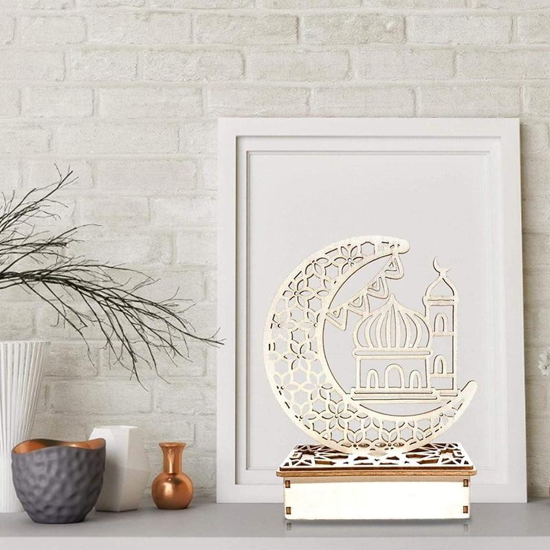 Ramadan Decorations Light, Eid Lights Decorations, Ramadan Decorations for Home, Eid Mubarak Decorations Lights Ornaments Muslim Ramadan Table Lamp for Home Religious Traditional Gifts Lightweight 3