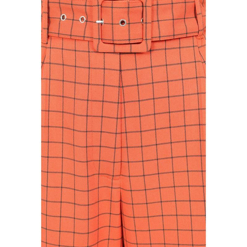 Zora Trousers - Check Pattern, Orange and Black - Perfect for Autumn and Winter Basic Fabric 6