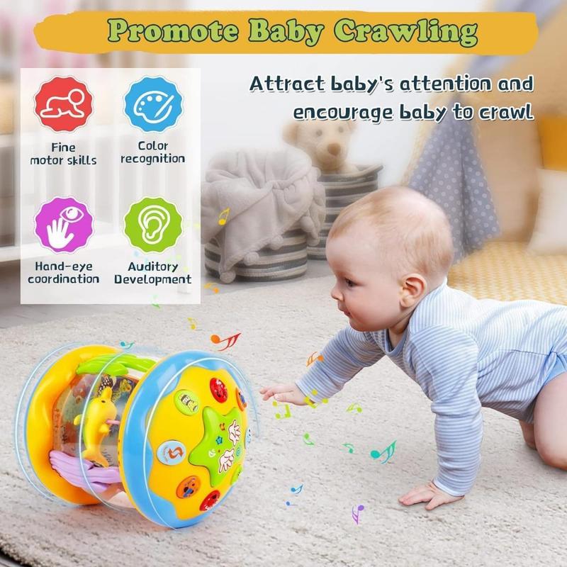 L&Y Baby Toys 6 to 12 Months, Ocean Projector Light Up Toys with Music, Sensory Toys for 1 2 3 Year Old Boys Girls, Musical Toys 12-18 Months Crawling Learning Tummy Time Toys 1st Birthday Gifts 2