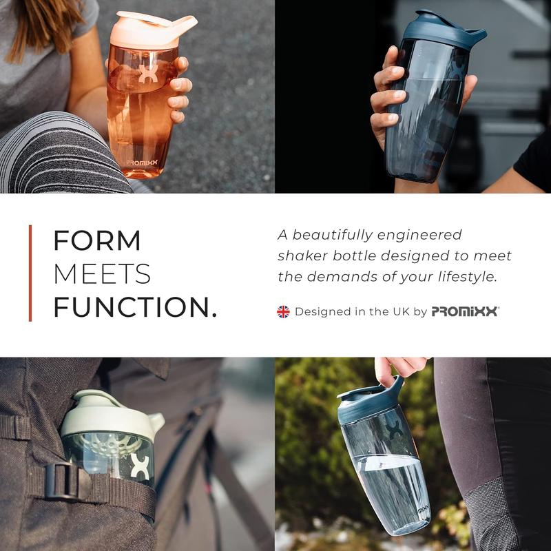 Protein Shaker Bottle - Premium Shaker for Protein Shakes - Lifetime Durability, Leakproof, Odourless - 700ml / 24oz (Coral) 1