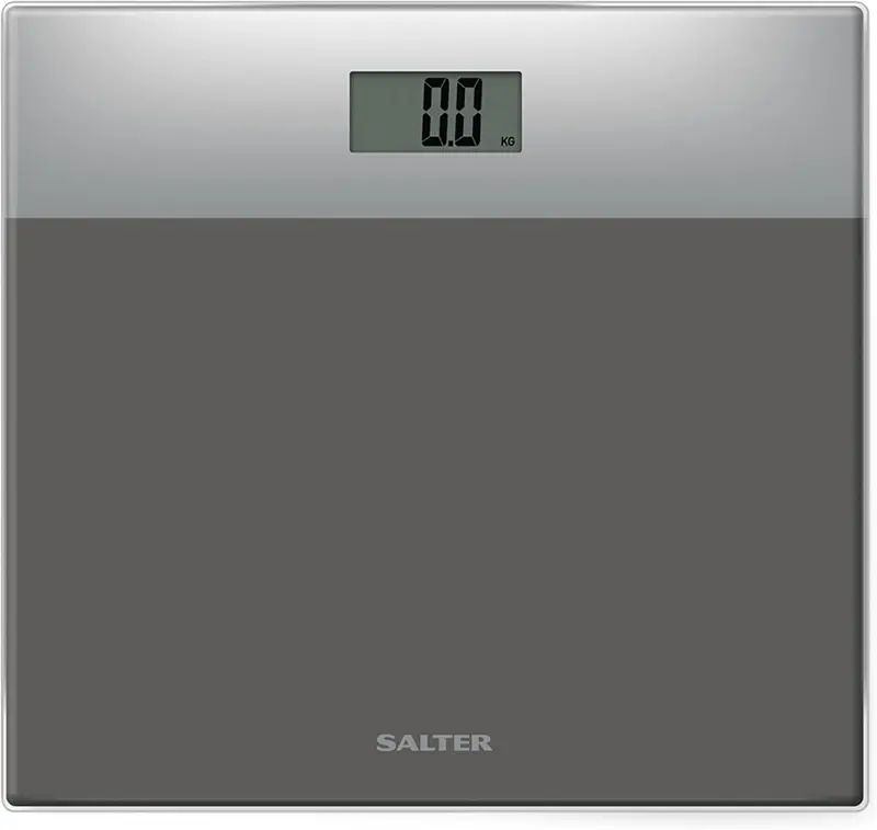 9206 SVSV3R Digital Bathroom Scale – Body Weighing Glass Electronic Scales, Easy Read LCD Display, Step On Activation, Max. Weight 180KG/400lbs, 15-Year Guarantee, Battery Included, Silver/Grey 2
