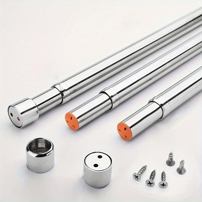 the clothes drying rod is silver 4